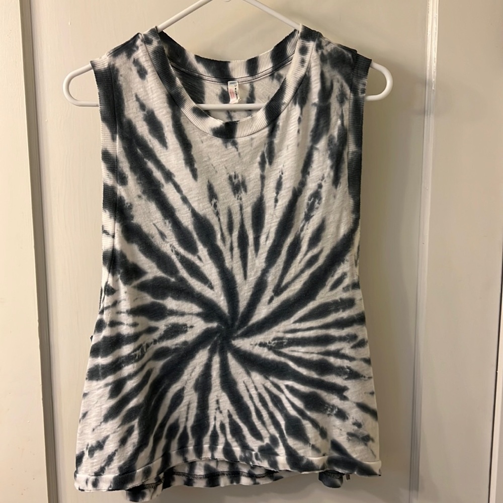 Free People Tie Dye Crop Top Muscle Tee